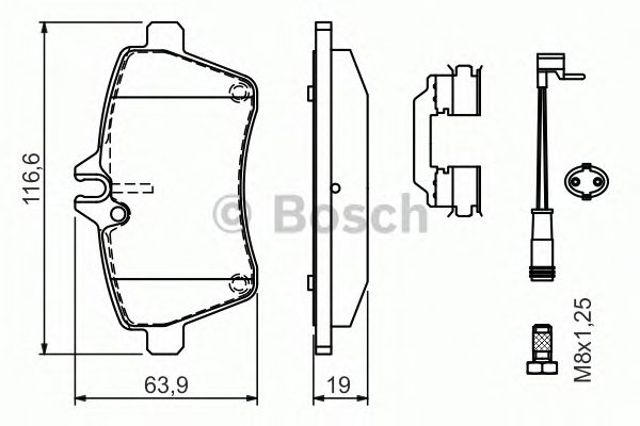 Гальмівні колодки 0986494290 BOSCH