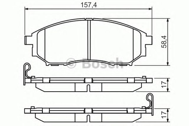 Дискові гальма 0986494295 BOSCH