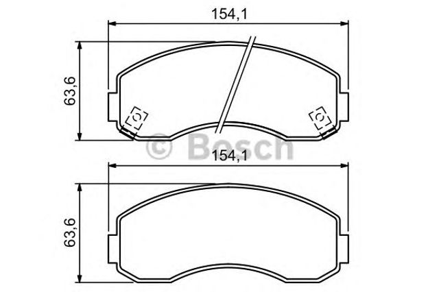 Колодки гальмівні дискові комплект 0986494314 BOSCH