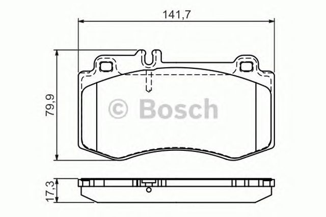 Колодки передні 0986494405 BOSCH