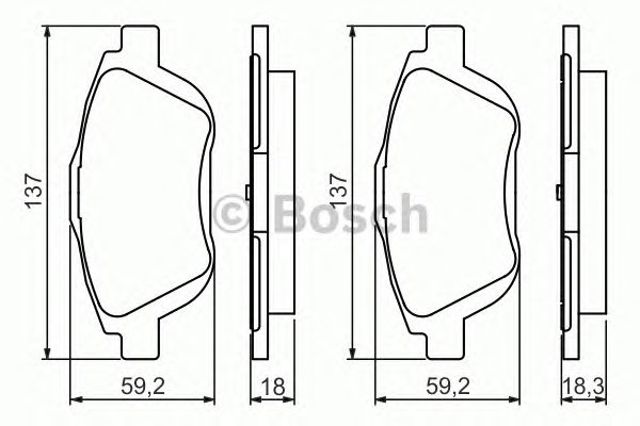 Тормозні колодки 0986494438 BOSCH