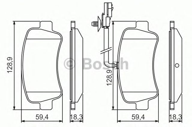 Комплект задніх колодок 0986494500 BOSCH