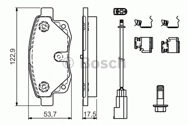 Комплект задніх колодок 0986494614 BOSCH