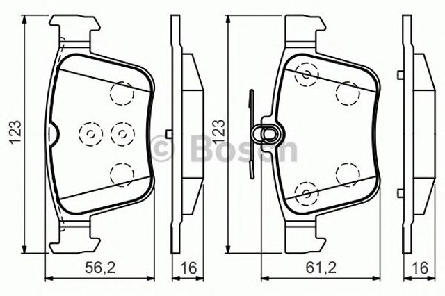 Колодки гальмівні задні, дискові 0986494658 BOSCH