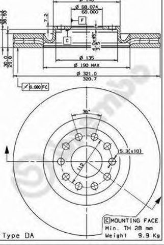 Ротор гальмівний 09868911 BREMBO