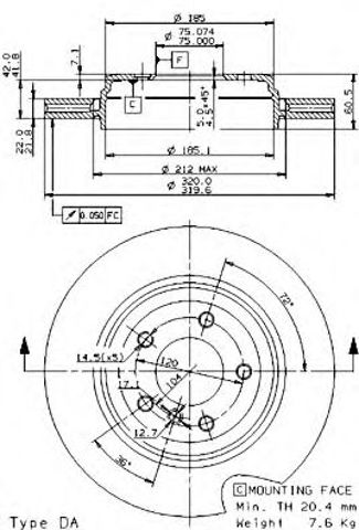 Дискові гальма 09959011 BREMBO