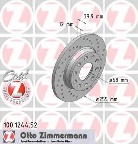 Задні дискові гальма 100124452 ZIMMERMANN