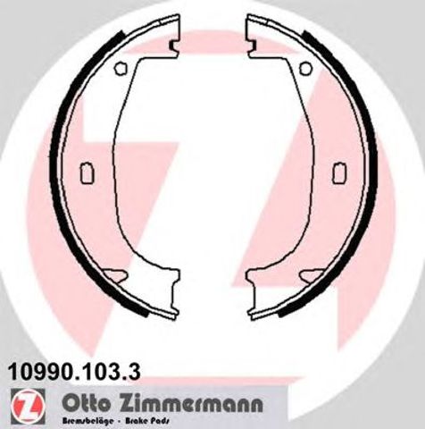 Колодки ручника / стоянкового гальма 109901033 ZIMMERMANN