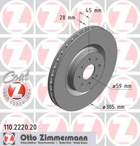 Ротор гальмівний 110222020 ZIMMERMANN