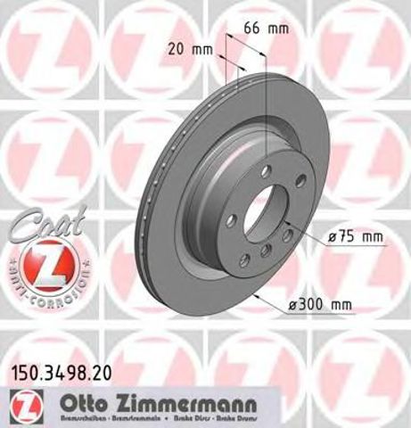 Задні дискові гальма 150349820 ZIMMERMANN
