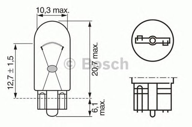 Лампочка плафону освітлення салону/кабіни 1987302217 BOSCH