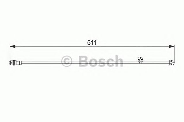 Датчик зносу гальмівних колодок, задній 1987474557 BOSCH