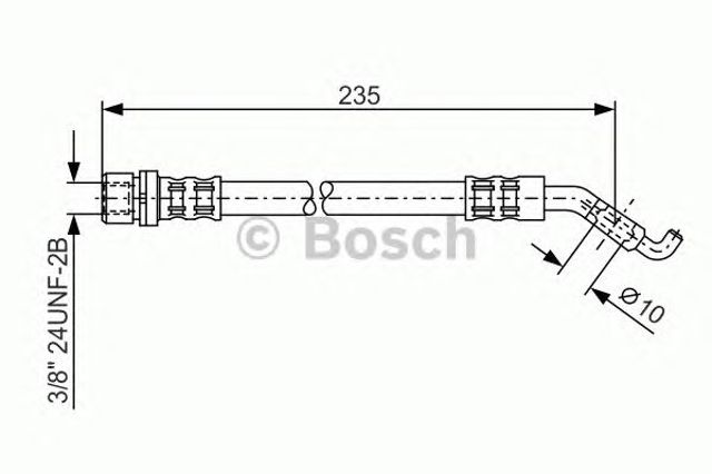 Шланг гальмівний задній 1987476207 BOSCH