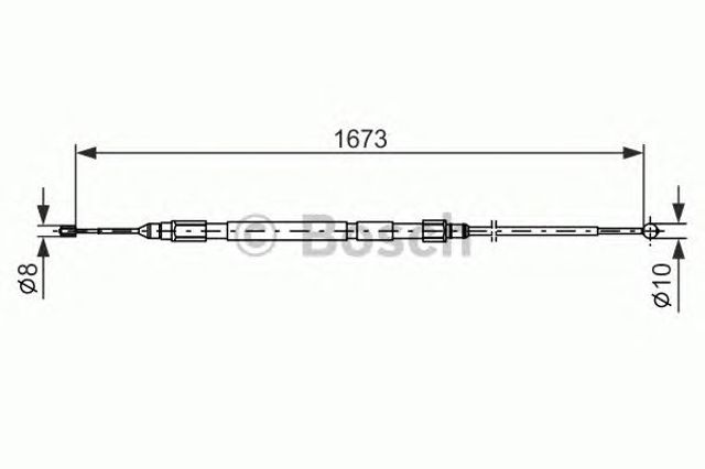 Трос стоянкового гальма задній лівий 1987477948 BOSCH