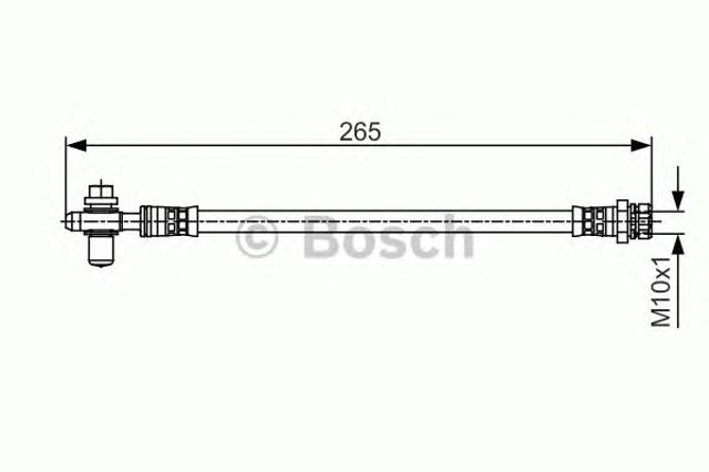 Шланг гальмівний задній, лівий 1987481518 BOSCH