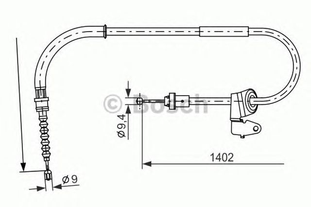 Трос ручника задній правий 1987482226 BOSCH