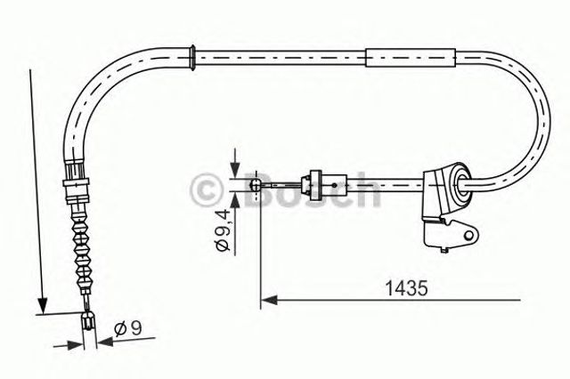Трос ручника задній правий 1987482230 BOSCH