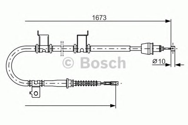 Трос ручного гальма задній, лівий 1987482361 BOSCH