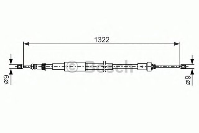 Трос ручного гальма задній, лівий 1987482385 BOSCH