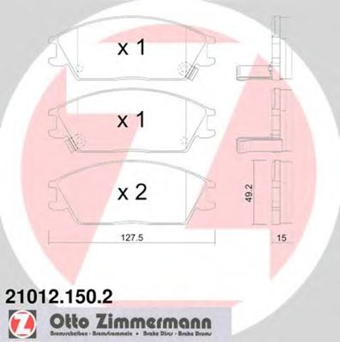 Колодки передні 210121502 ZIMMERMANN
