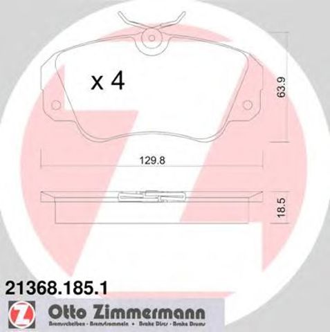 Тормозні колодки 213681851 ZIMMERMANN