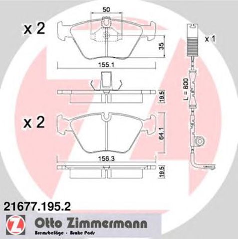 Тормозні колодки 216771952 ZIMMERMANN