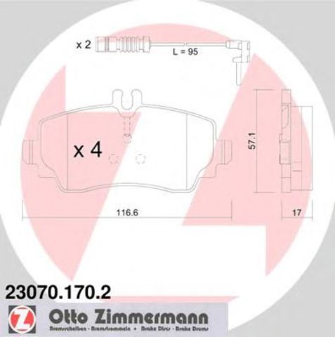 Гальмівні колодки 230701702 ZIMMERMANN