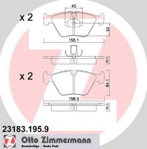 Колодки передні 231831959 ZIMMERMANN