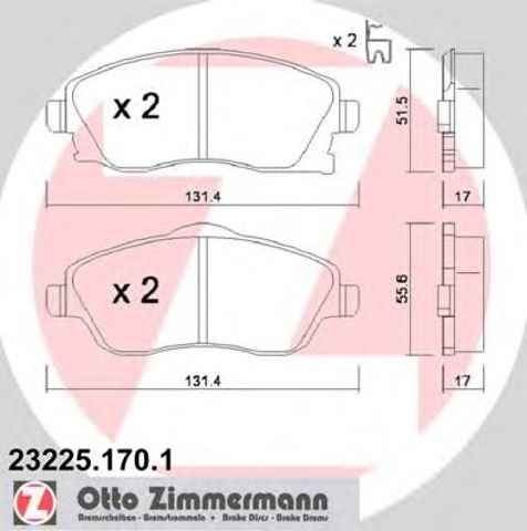 Тормозні колодки 232251701 ZIMMERMANN