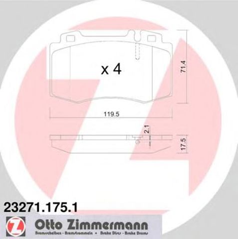 Тормозні колодки 232711751 ZIMMERMANN