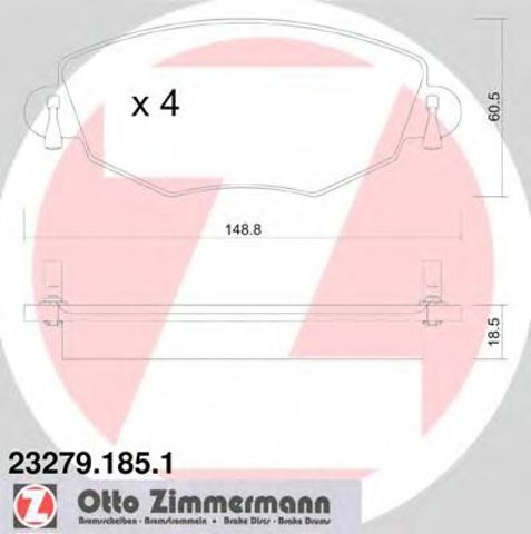 Гальмівні колодки 232791851 ZIMMERMANN