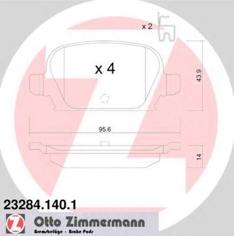 Задні дискові колодки Opel Corsa A