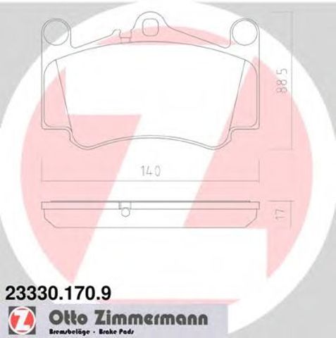 Тормозні колодки 233301709 ZIMMERMANN