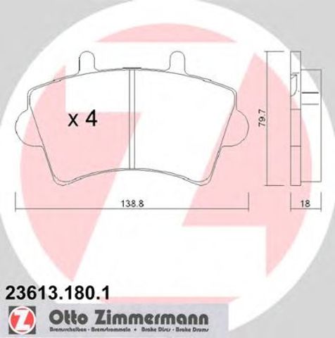 Тормозні колодки 236131801 ZIMMERMANN