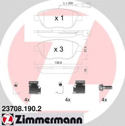 Тормозні колодки 237081902 ZIMMERMANN