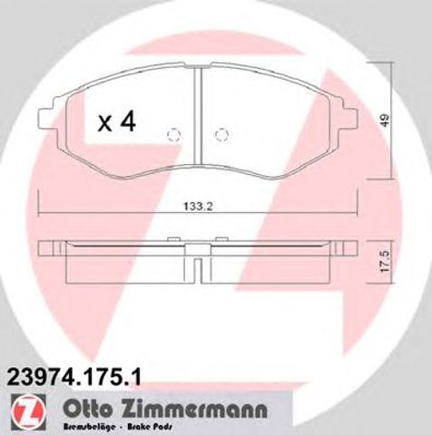 Колодки передні 239741751 ZIMMERMANN