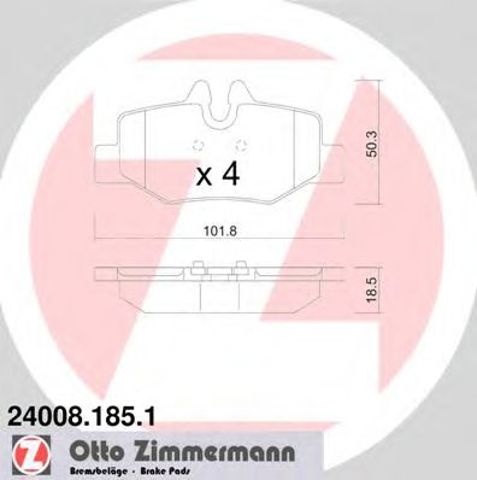 Задні колодки 240081851 ZIMMERMANN