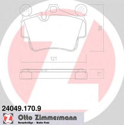 Колодки гальмівні дискові комплект 240491709 ZIMMERMANN