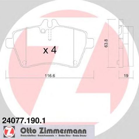 Гальмівні колодки 240771901 ZIMMERMANN