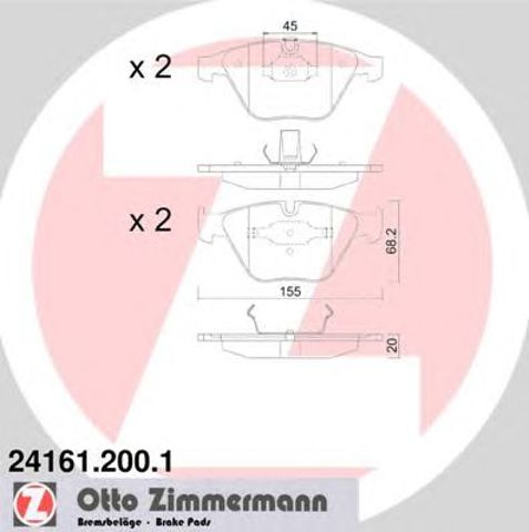 Тормозні колодки 241612001 ZIMMERMANN