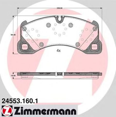 Тормозні колодки 245531601 ZIMMERMANN