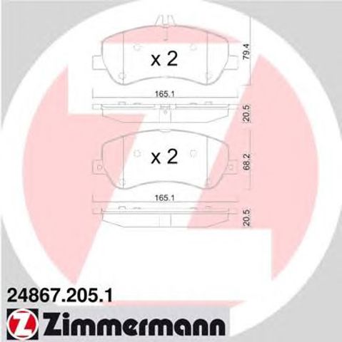 Тормозні колодки 248672051 ZIMMERMANN