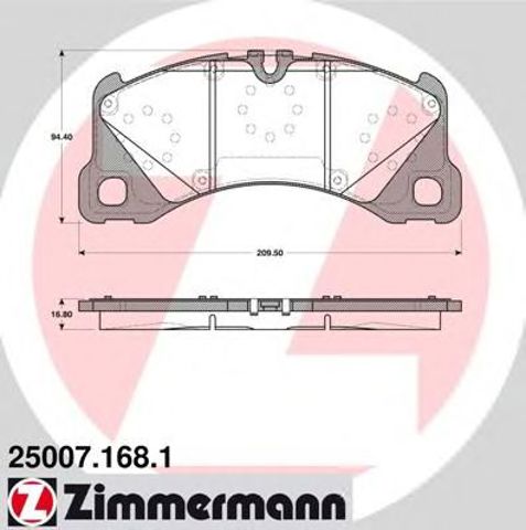 Гальмівні колодки 250071681 ZIMMERMANN