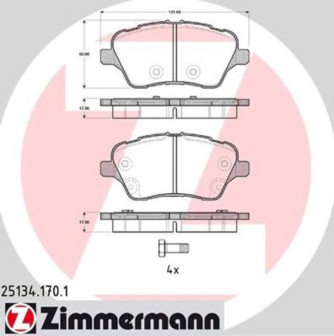 Гальмівні колодки 251341701 ZIMMERMANN