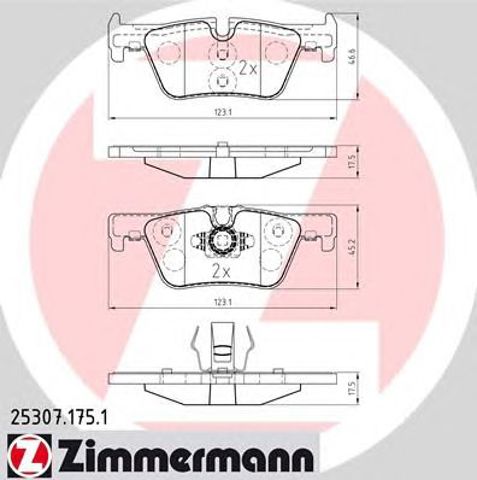 Колодки на гальмо задній дисковий 253071751 ZIMMERMANN