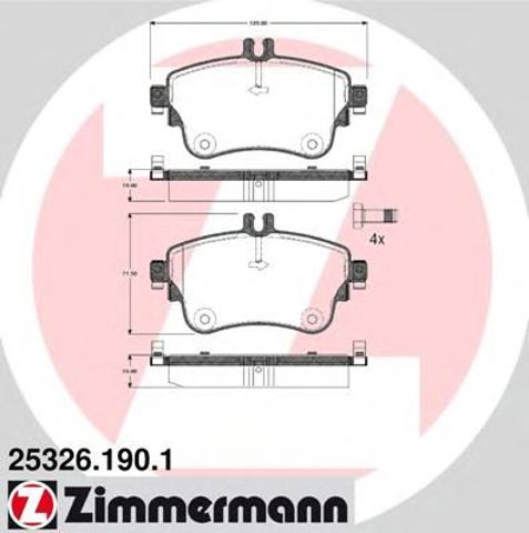 Гальмівні колодки 253261901 ZIMMERMANN