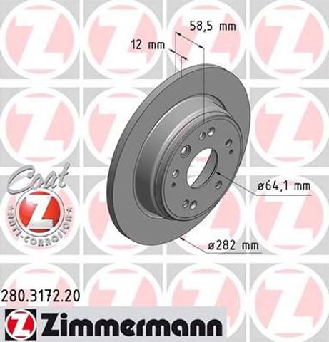 Дискові гальма 280317220 ZIMMERMANN