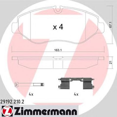 Колодки передні 291922102 ZIMMERMANN