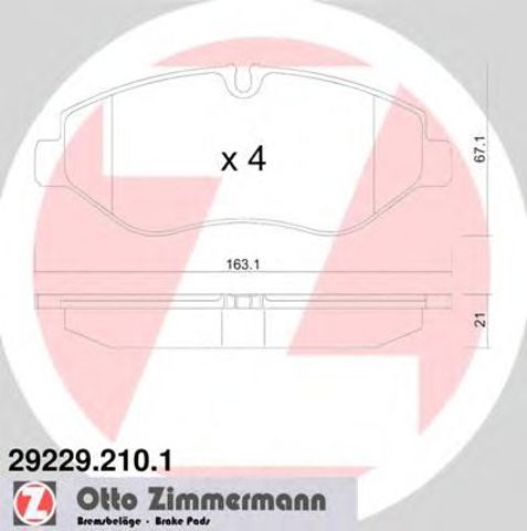 Тормозні колодки 292292101 ZIMMERMANN