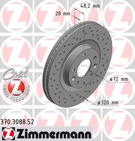 Гальмо дискове переднє 370308852 ZIMMERMANN